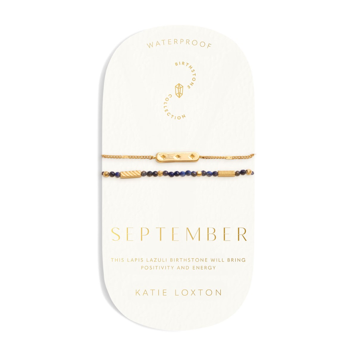 Katie Loxton 'September' Waterproof Gold Birthstone Bracelet KLJ6387