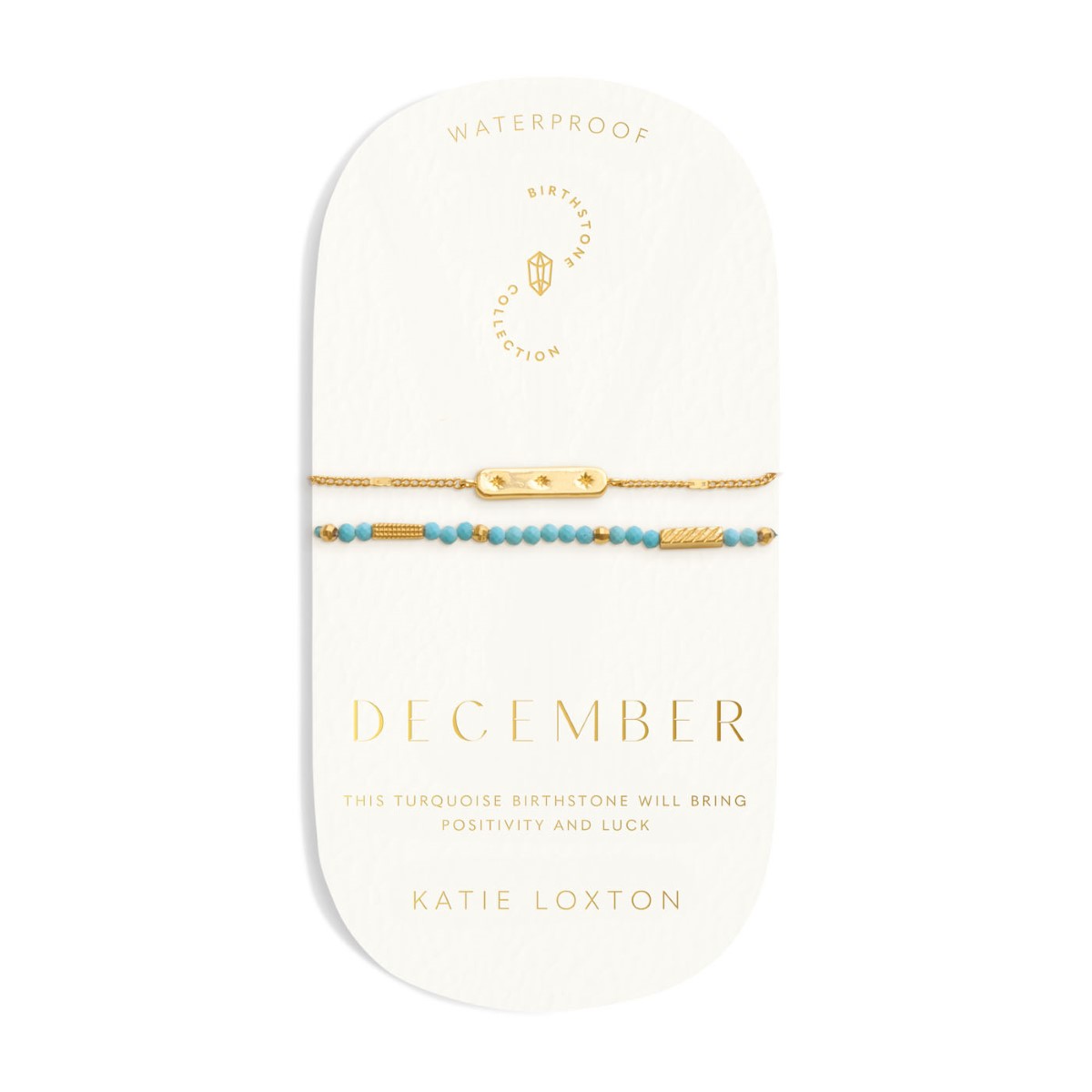 Katie Loxton 'December' Waterproof Gold Birthstone Bracelet KLJ6390