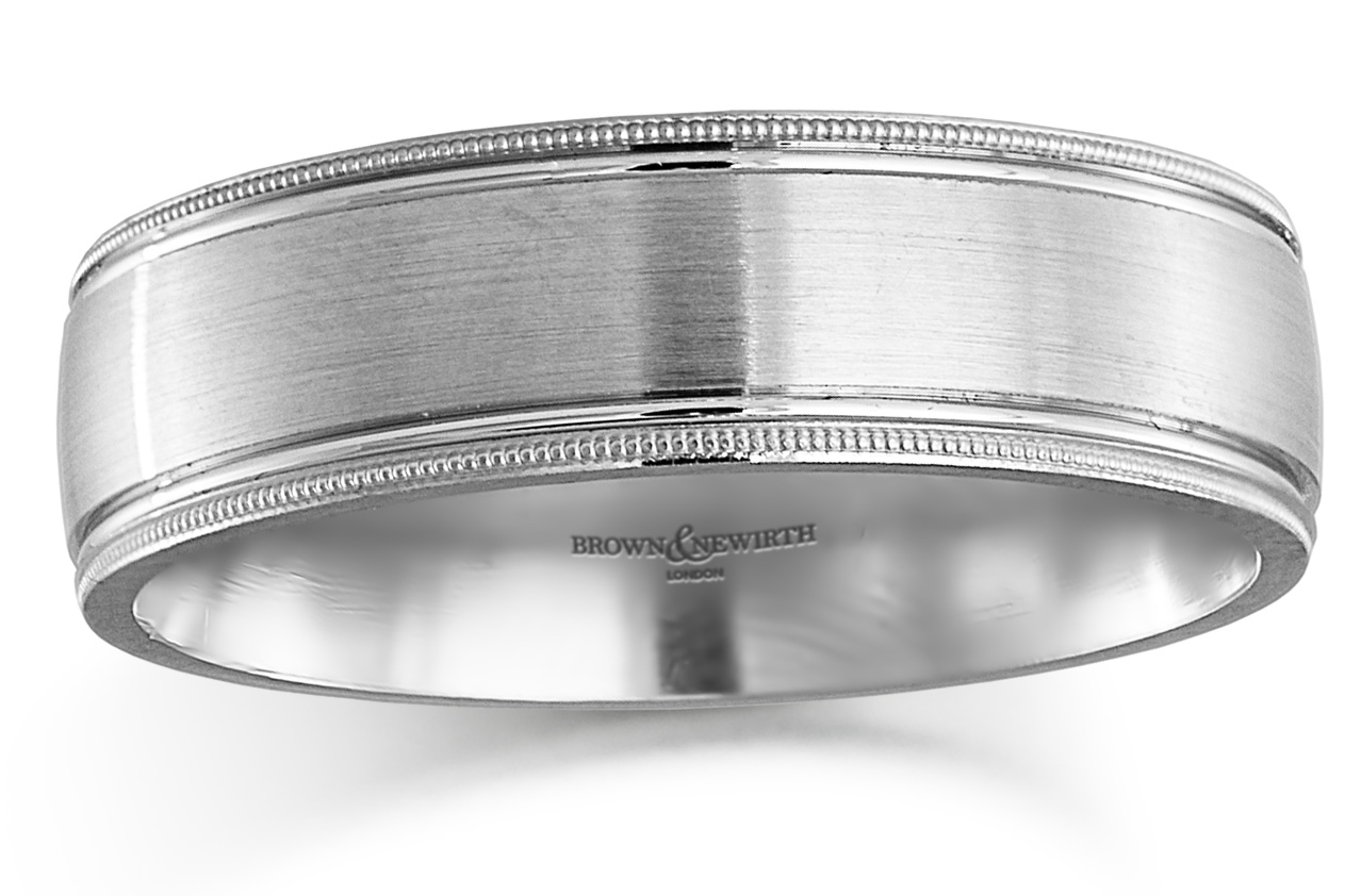 Brown & Newirth 'Cygnus' Mens Wedding Band, For Him