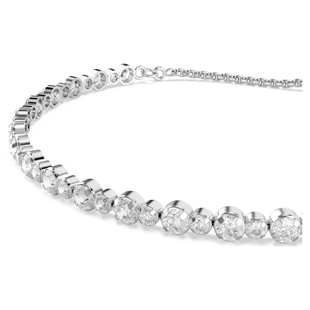 Swarovski Matrix Tennis Slider Bracelet - White with Rhodium Plating 5677813