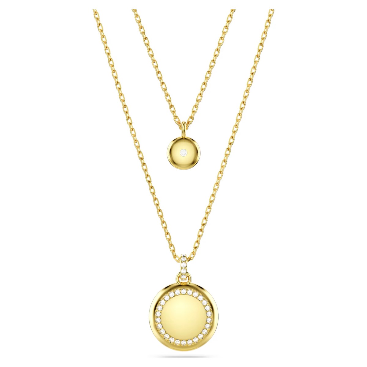 Swarovski Meteora Layered Pendant - White with Gold Tone Plating 5683442