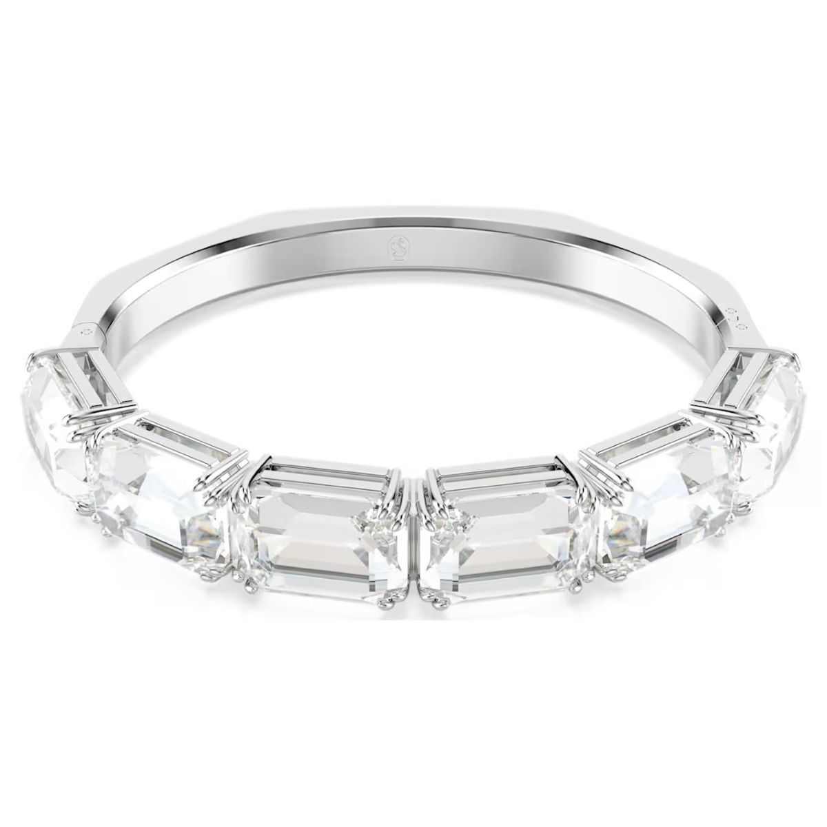 Swarovski Millenia Octagon Bangle - White with Rhodium Plating