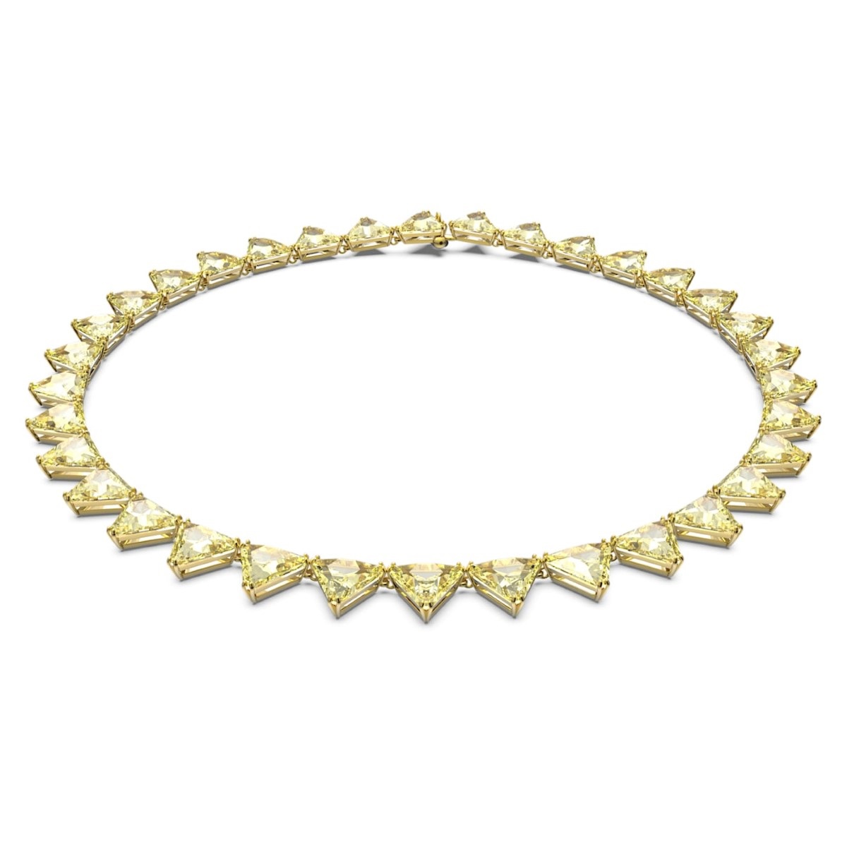 Swarovski Millenia Necklace Triangle - Yellow with Gold Tone Plating 5599487