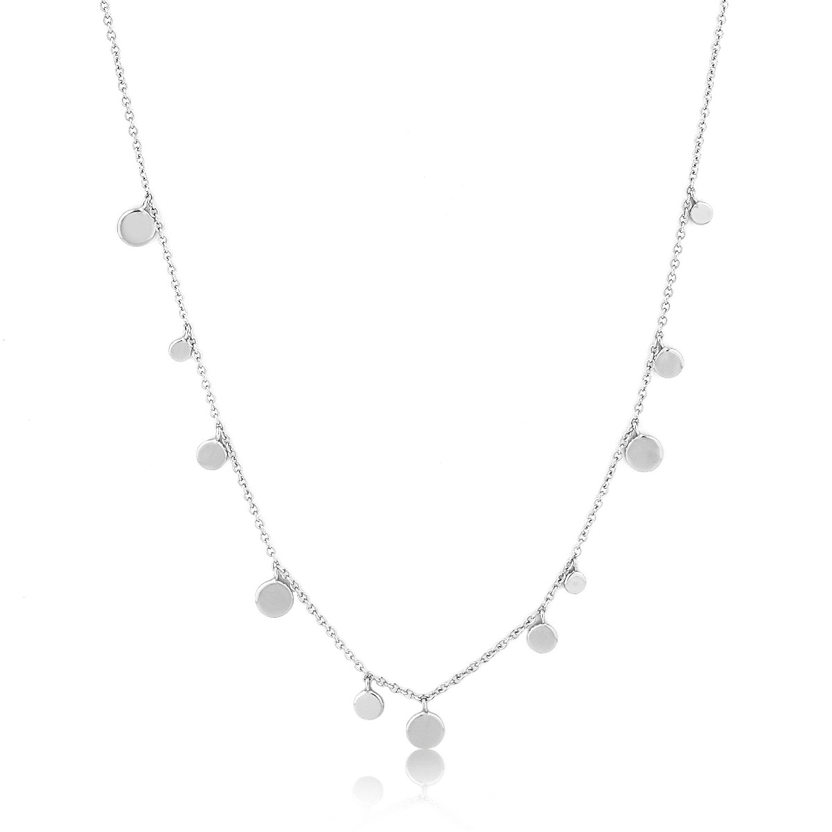 Ania Haie Geometry Mixed Discs Necklace Silver