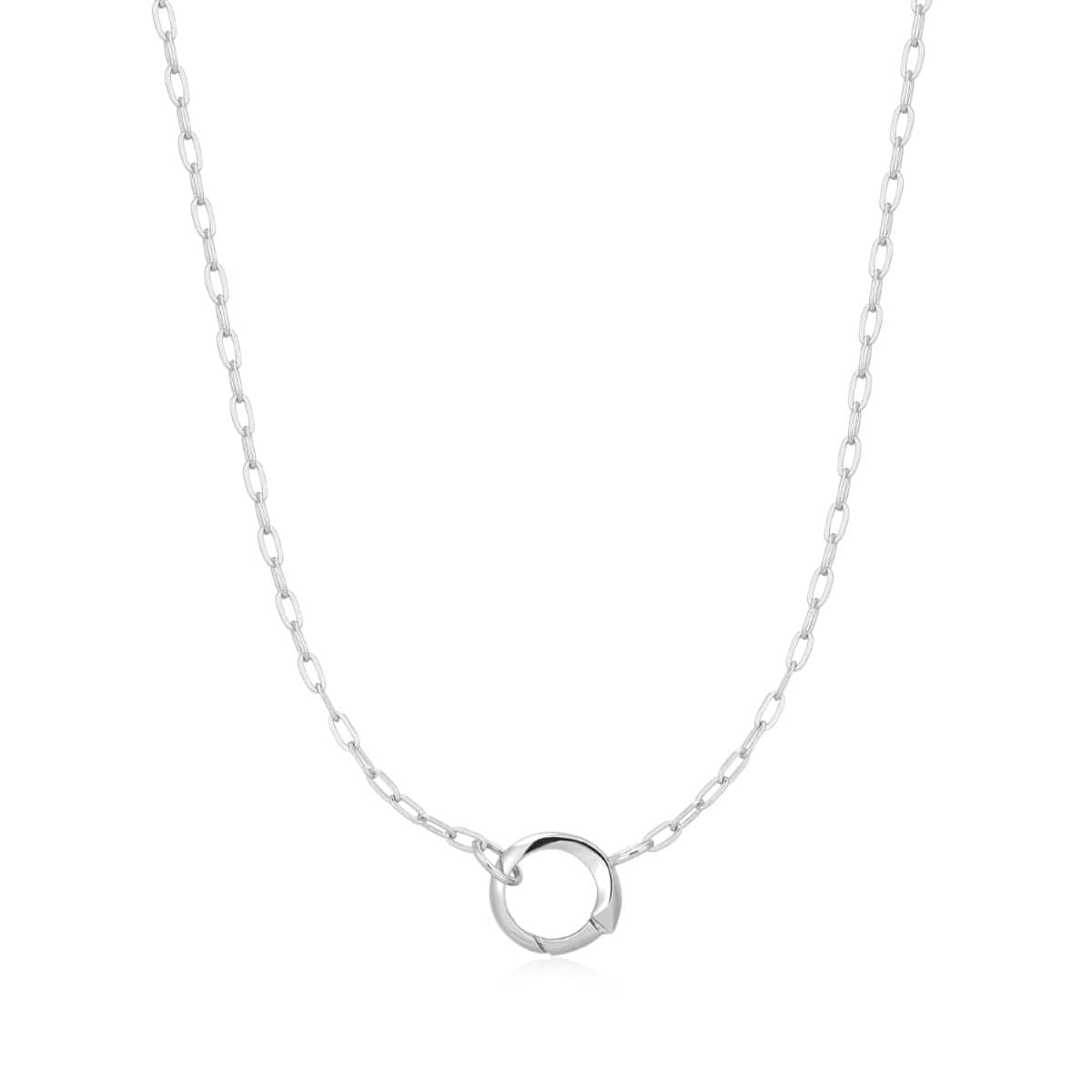 Ania Haie Silver Mini Link Charm Chain Connector Necklace