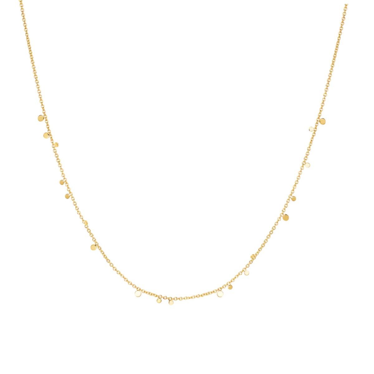 Ania Haie Mini Disc Drop Stacking Gold Necklace - N063-02G