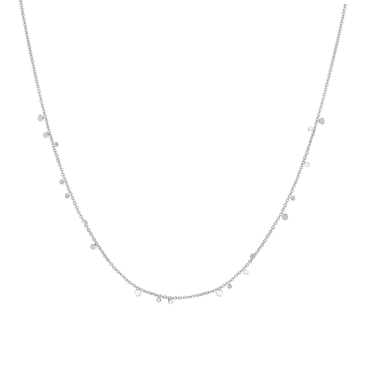 Ania Haie Mini Disc Drop Stacking Silver Necklace - N063-02H