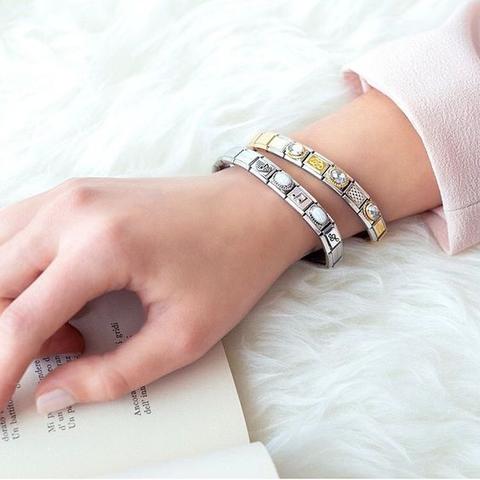 NOMINATION Composable Classic MONUMENTS RELIEF steel and silver 925 Golden Gate Bridge