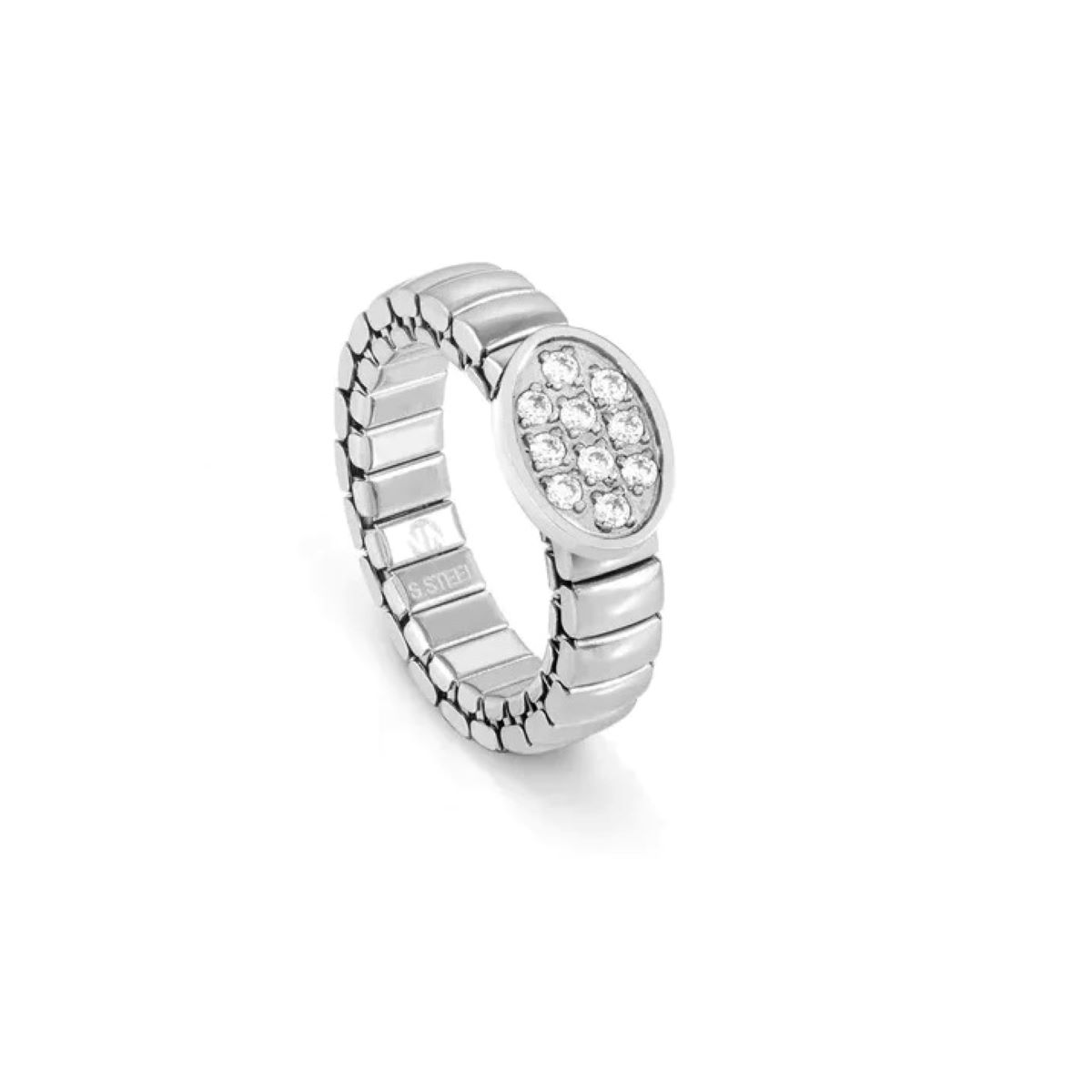 Nomination Extension Style Ring - Stainless Steel and Cubic Zirconia Oval - 046000_053