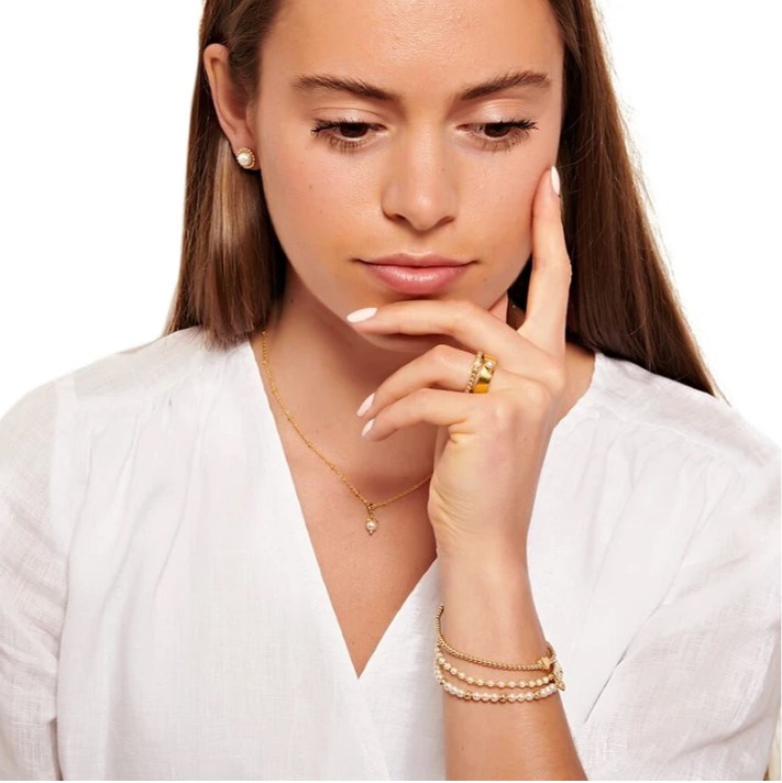 Annie Haak Pretty Pearl Heart Gold Bracelet