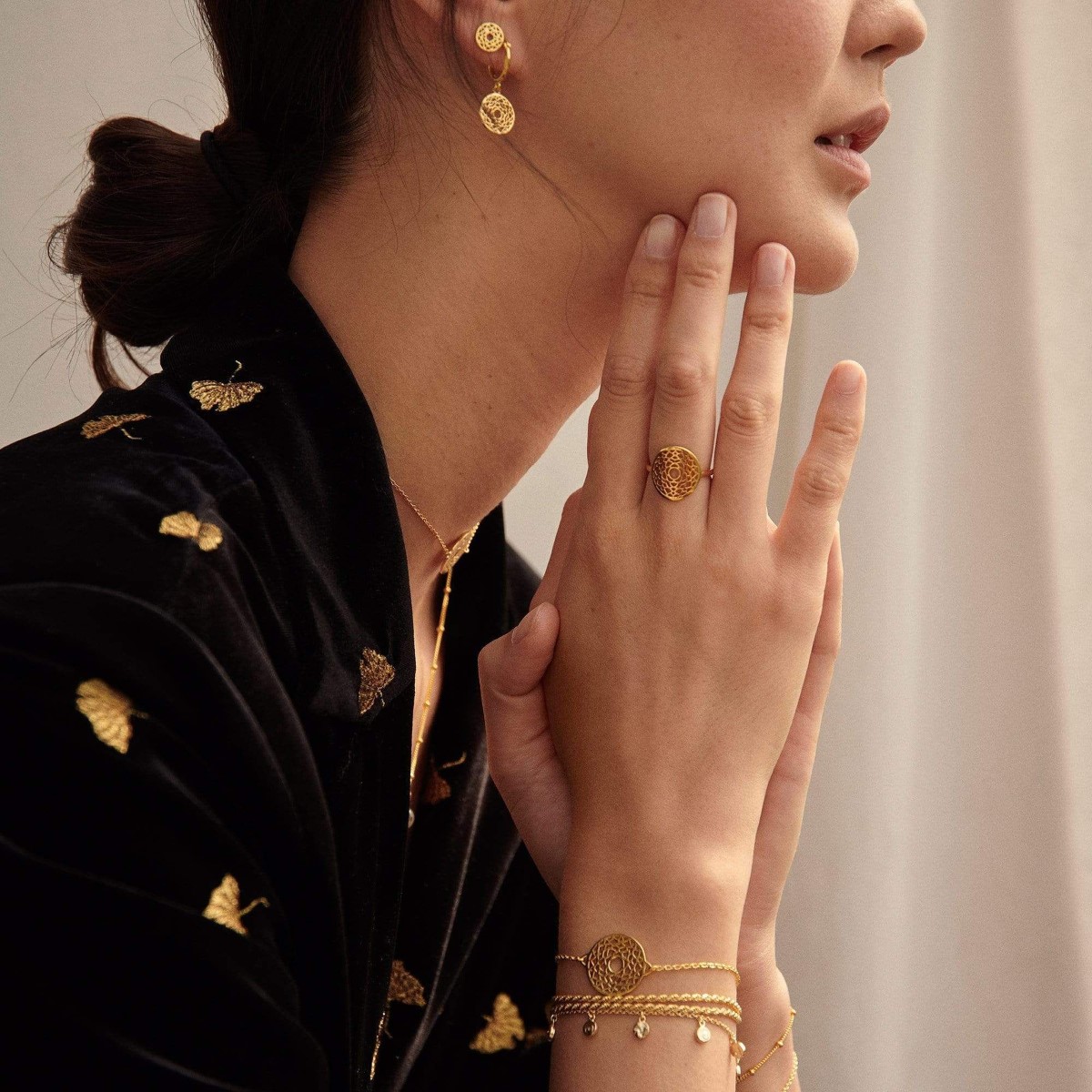 Daisy Isla Double Rope Bracelet - Gold SBR01_GP