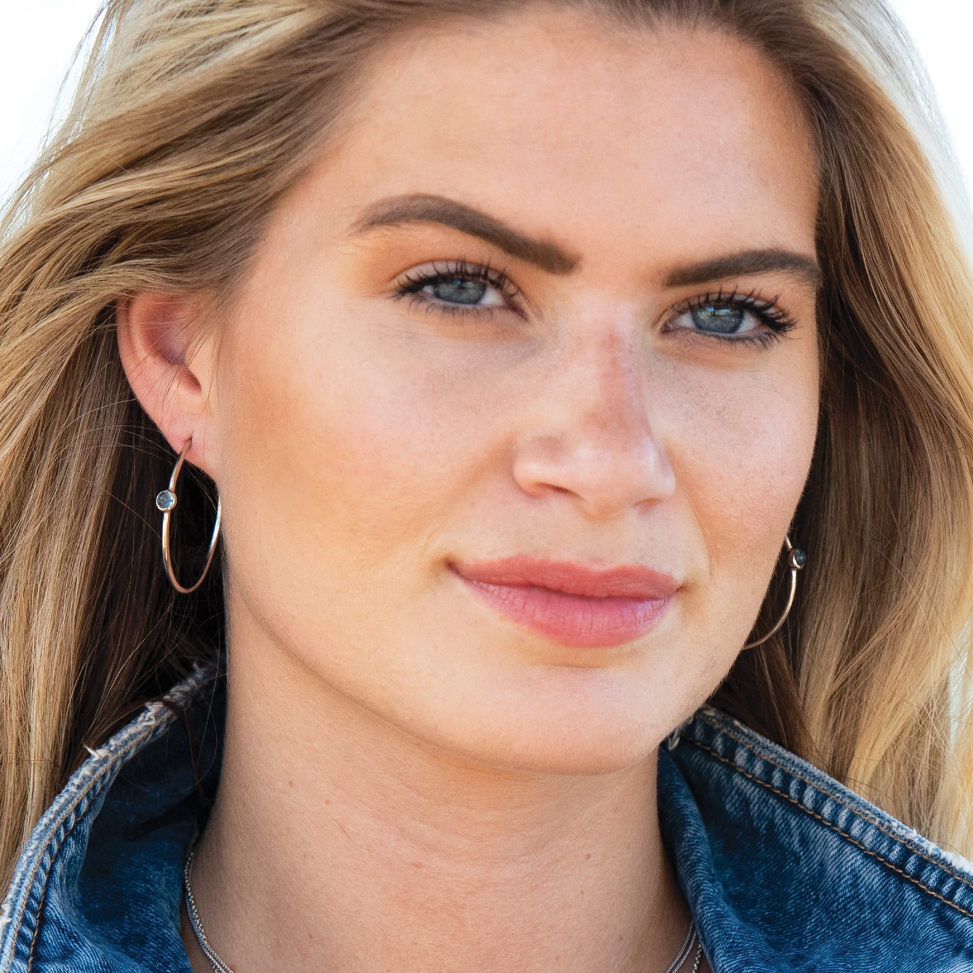 Sarah Alexander Seascape Iolite Mid Hoop Earrings