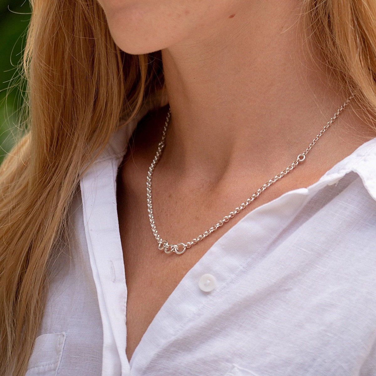 Lily Charmed Trinity Charm Collector Necklace Silver - item number CHCSTRIN