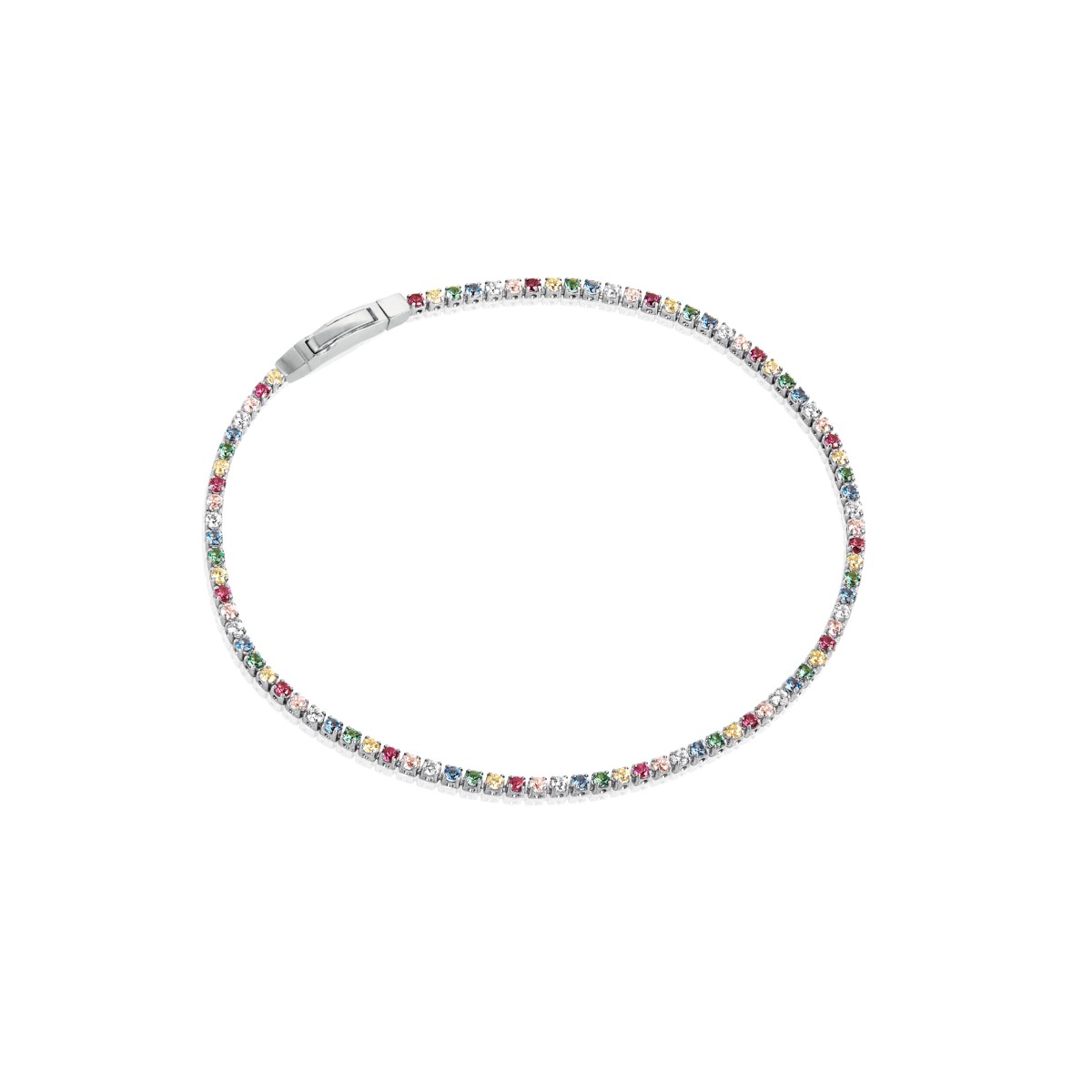 Sif Jakobs Ellera Bracelet - Silver with Multi-coloured Zirconia