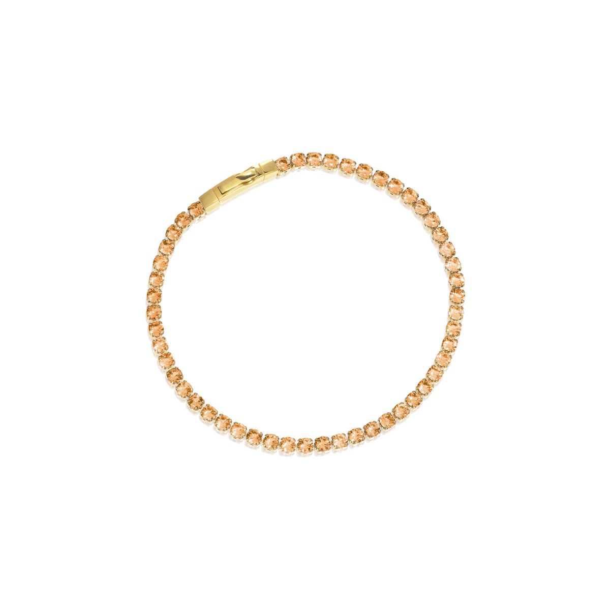 Sif Jakobs Ellera Grande Bracelet 18k Gold Plated with Champagne Zirconia - SJ-B2870-CHCZ-YG-17