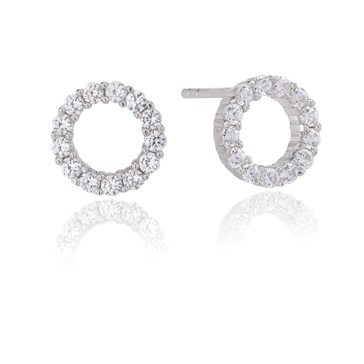 Sif Jakobs Biella Uno Piccolo Earrings - Silver with White Zirconia