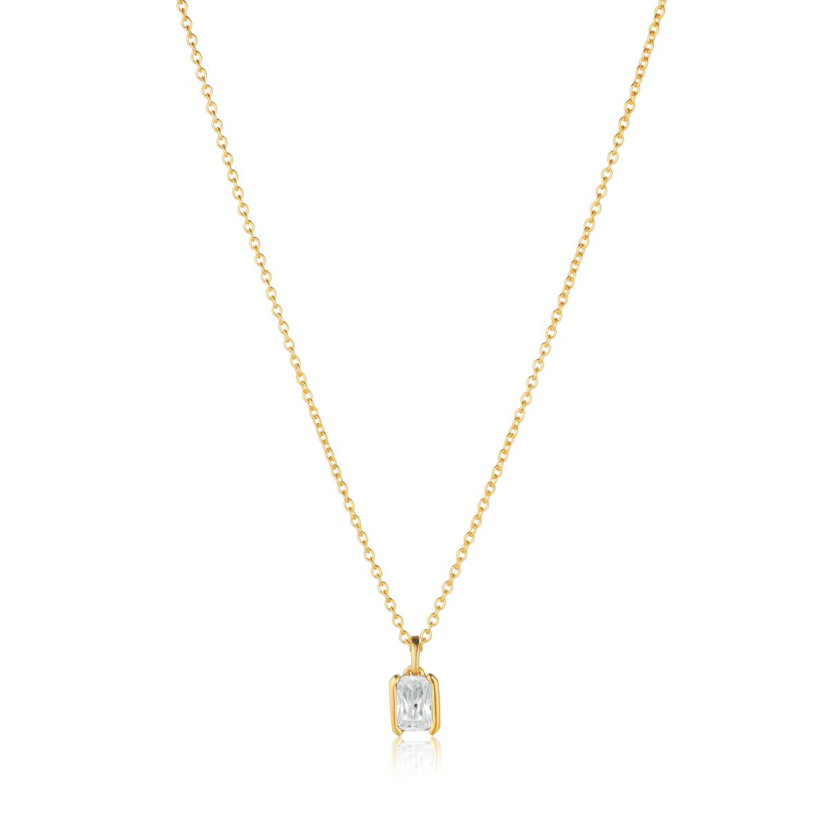 Sif Jakobs Roccanova Piccolo Necklace - Gold with White Zirconia