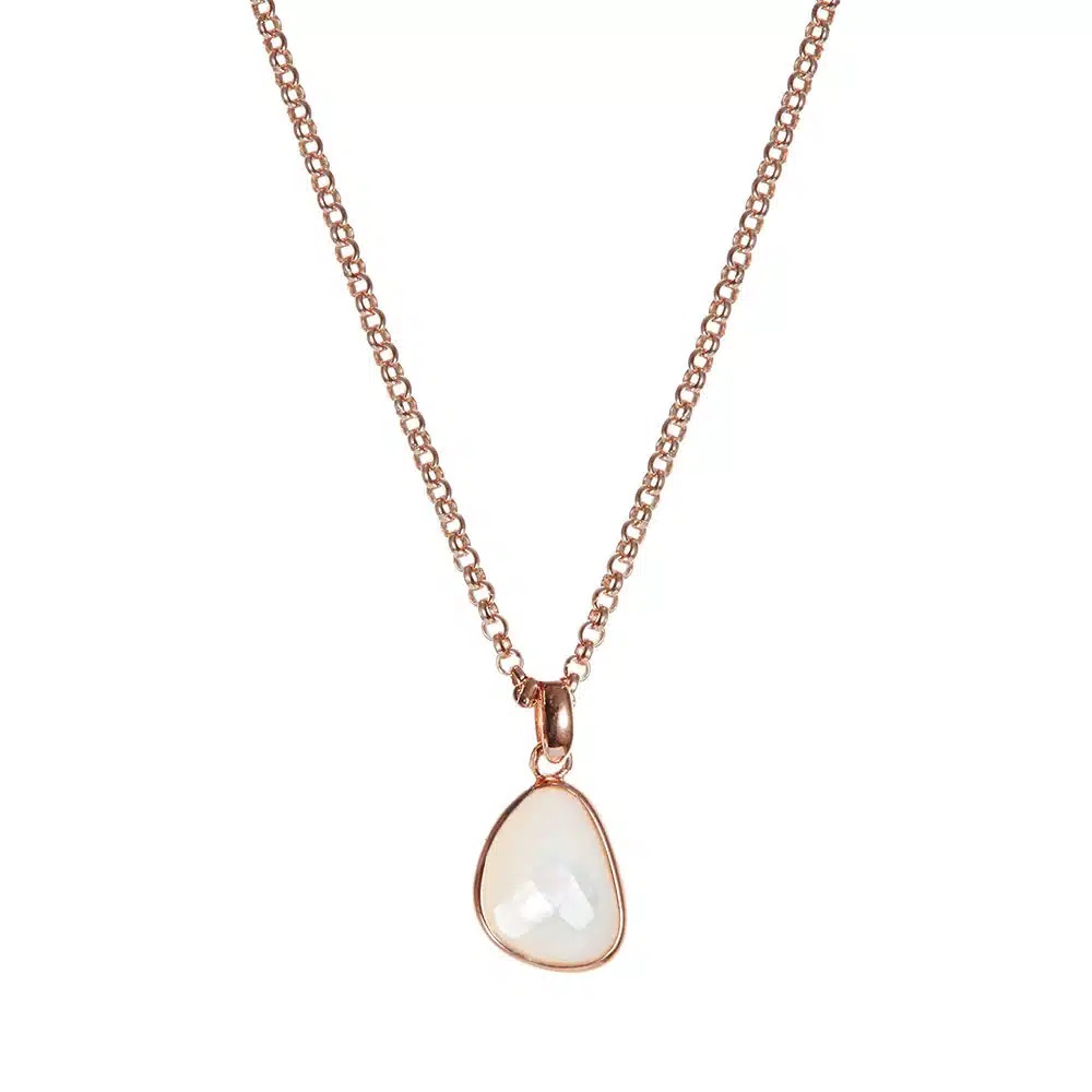 Jersey Pearl Sorel Mother of Pearl Pendant Rose Gold Plated 