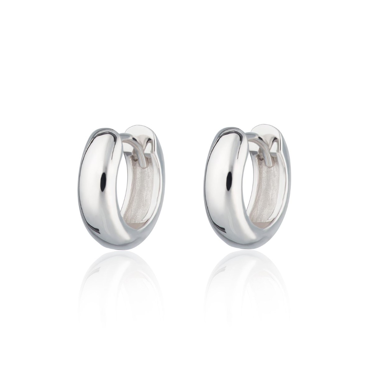 Scream Pretty Chunky Huggie Hoop Earrings - Silver SPS-272