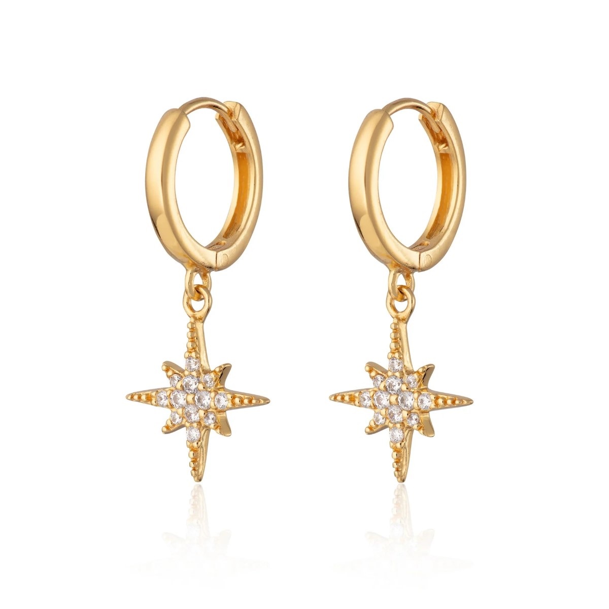 Scream Pretty Starburst Hoop Earrings - Gold SPEDGS41-PV