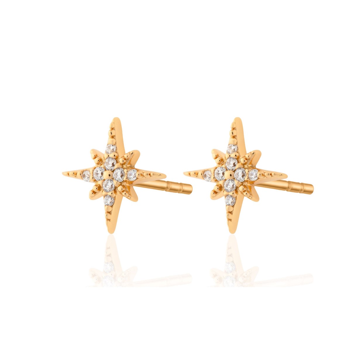 Scream Pretty Starburst Stud Earrings - Gold SPESGS32