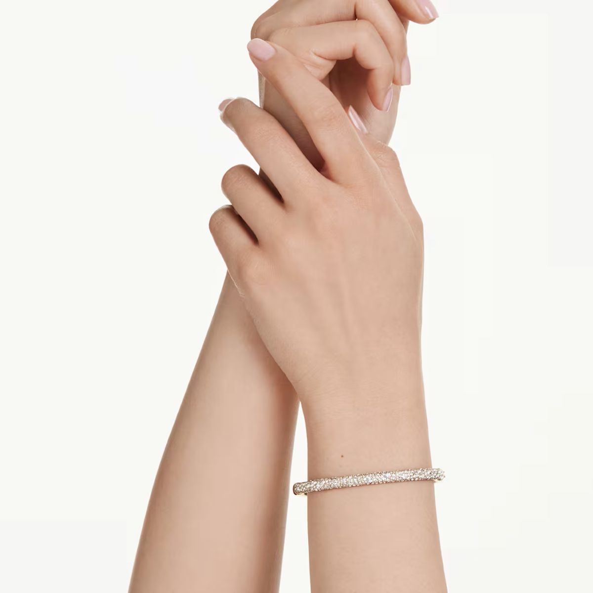 Swarovski Sublima Bangle Snow Pavé - White with Gold Tone Plating - 5723337