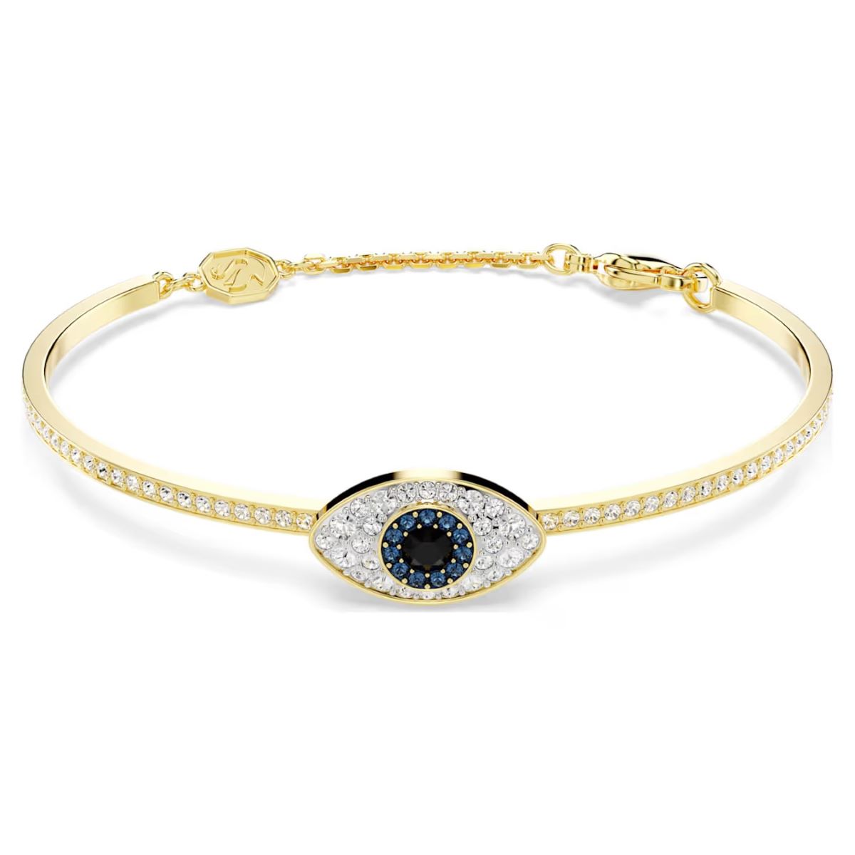Swarovski Symbolica Evil Eye Bangle - Blue with Gold Tone Plating 5696467, 5692171, 5700879