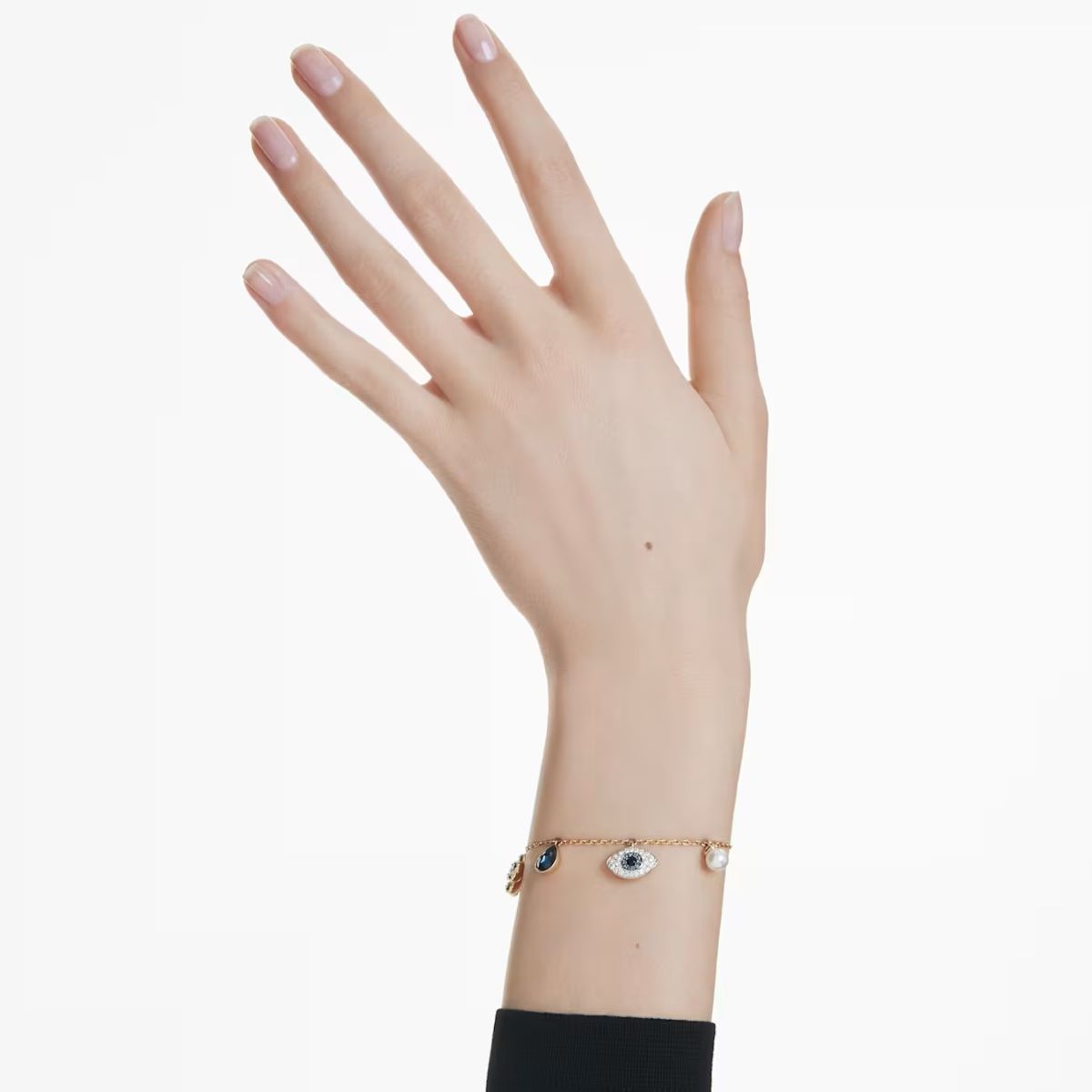 Swarovski Symbolica Bracelet - Clover Evil Eye and Horseshoe - Blue with Gold Tone Plating 5692162