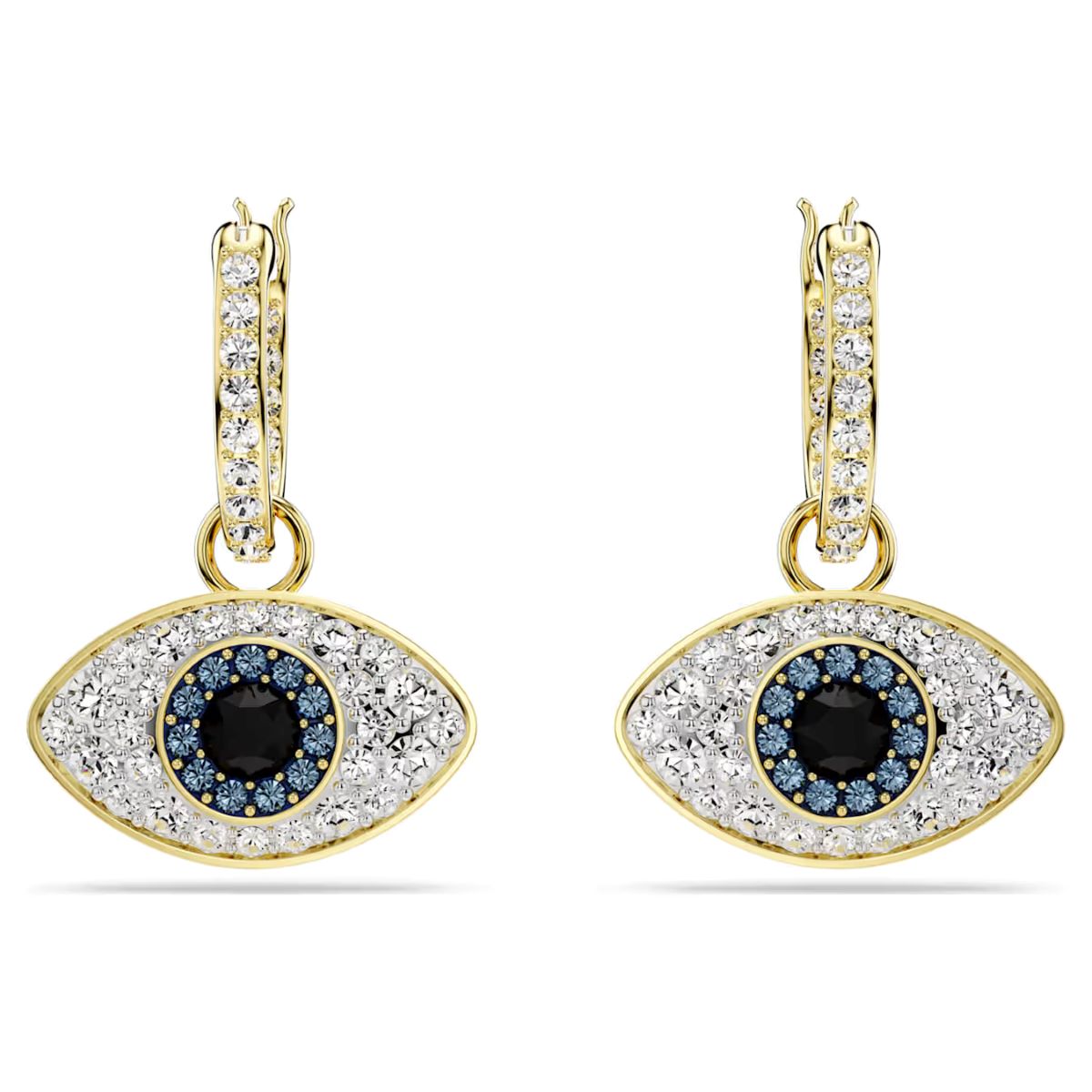 Swarovski Symbolica Evil Eye Drop Earrings - Blue with Gold Tone Plating 5692163