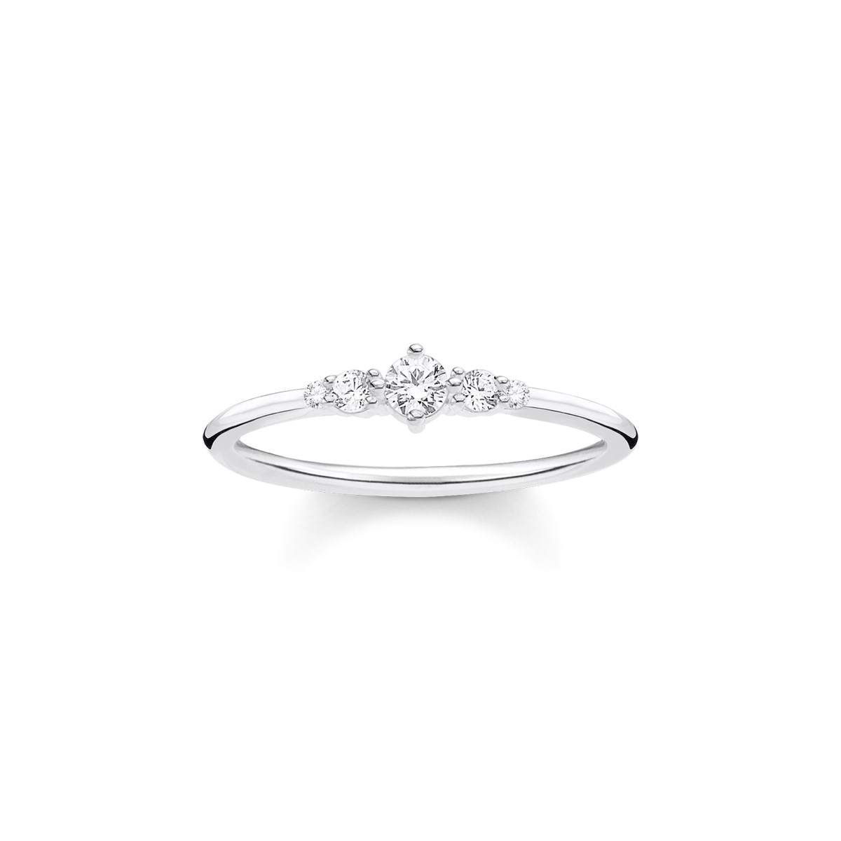 Thomas Sabo Slim White Zirconia Silver Vintage Ring TR2324-051-14