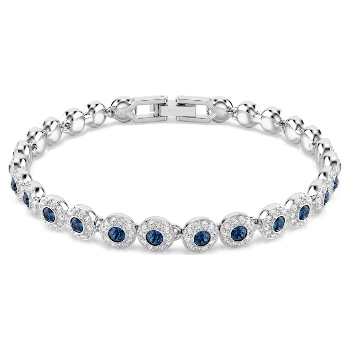 Swarovski Una Angelic Tennis Bracelet Round Cut - Blue Rhodium Plated - 5733401