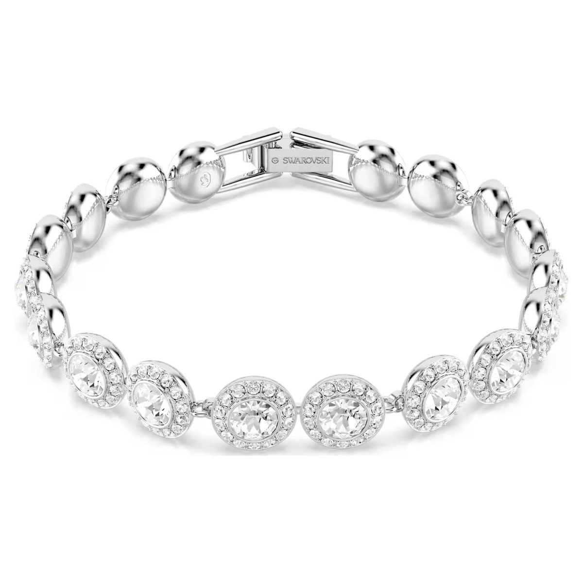Swarovski Round Cut Una Bracelet - White with Rhodium Plating 5682279