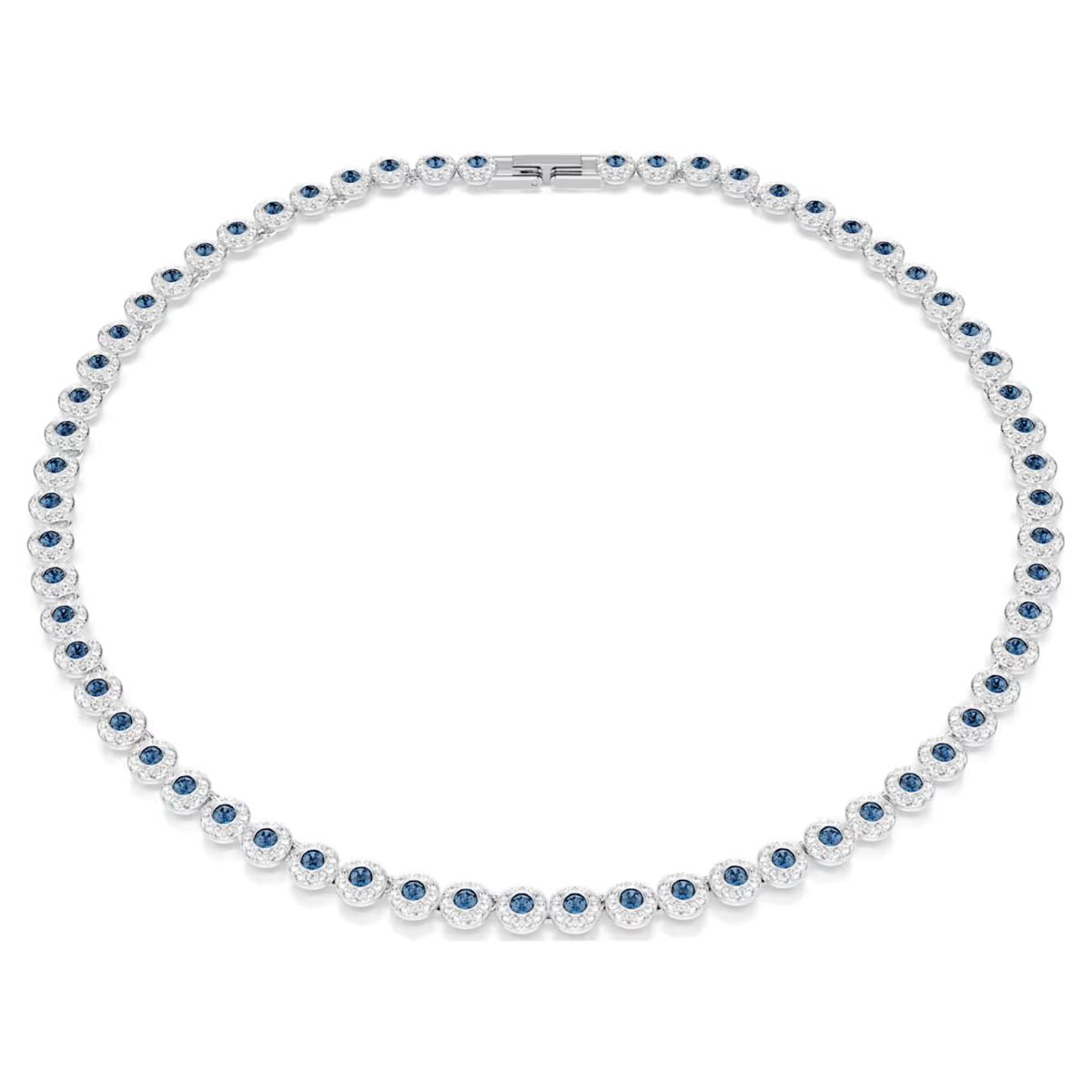 Swarovski Una Angelic Tennis Necklace - Blue with Rhodium Plating - 5733402