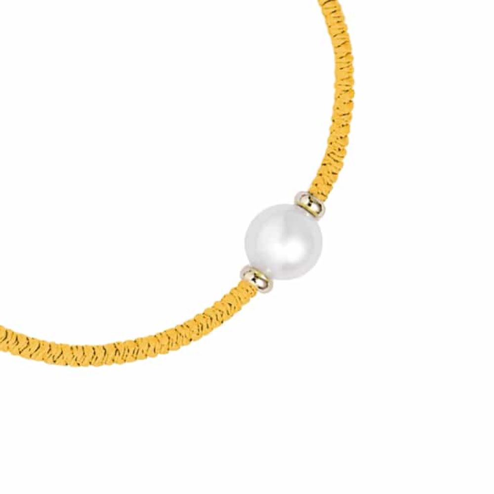 Jersey Pearl Tassel Bracelet - Yellow 1728477