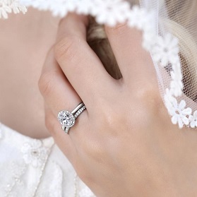 Halo style engagement rings